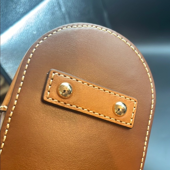 Dooney & Bourke Tan Leather Shoulder Bag - Picture 6 of 12